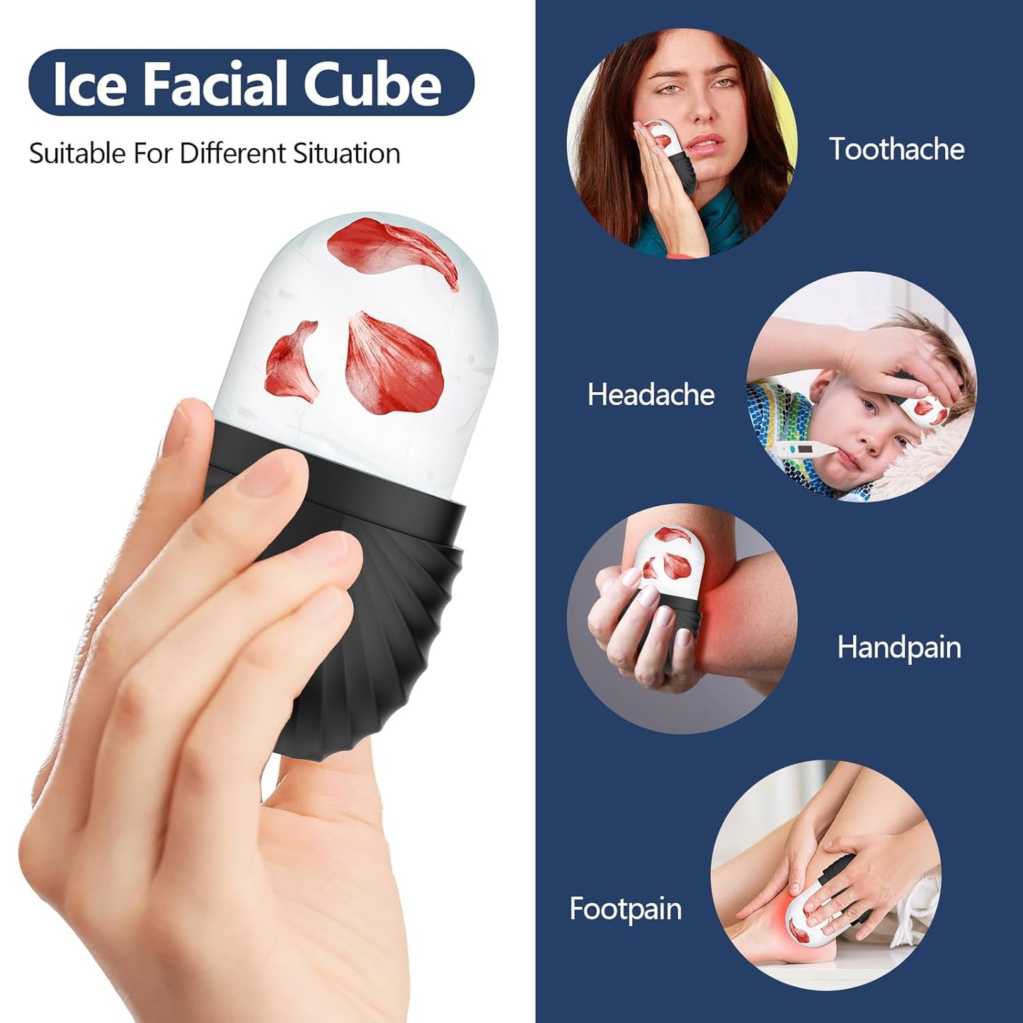 Blush Barco Ice Facial Roller – Reusable Skin Cooling Massager for Glowing, De-Puffed Skin